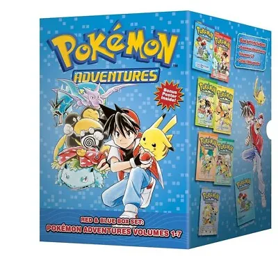 Pokemon Adventures Graphic Novel Box Set Red & Blue Volumes 1-7 Manga • $55.97