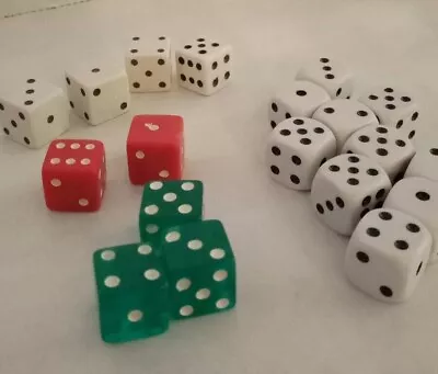 Mixed Vintage Random Collected Dice Different Colors Lot Of 19 • $9.99