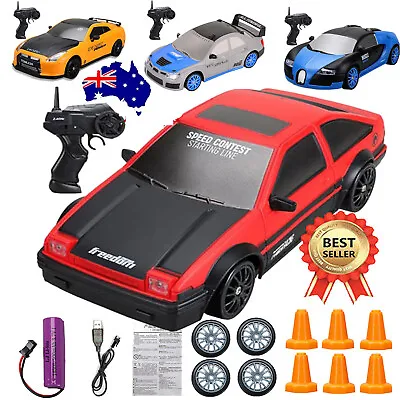 4WD RC Drift Car 1/24 Remote Control Racing High Speed GTR Off-Road RC Vehicle • $37.04