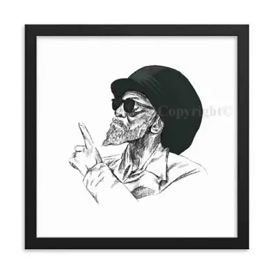 Jah Shaka - Fine Art Print (16  X 16 ): Zulu Warrior • Poster Sketch Painting* • £35.99