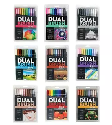 $29.95 • Buy Tombow ~ DUAL BRUSH PENS ~ Artists Markers Set. Choose Your Pack. BRAND NEW!