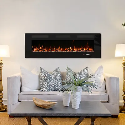 40''/50''/60'' Electric Fireplace Recessed Wall Mounted Ultra Thin Insert&Remote • $198.99