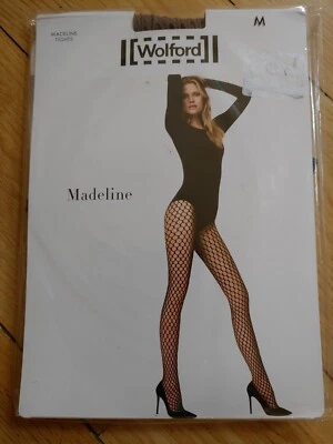 £13.99 • Buy Wolford 19173 Madeline Fishnet Tights Size Medium In Clove/Dark Brown NEW