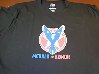 Reebok   MEDALS OF HONOR    Black T Shirt    Large   M15 • $12.99