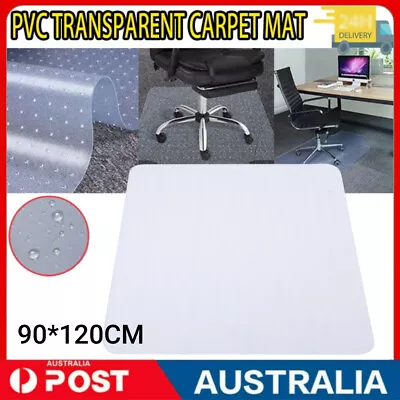Office Chair Mat Carpet Floor Protector Home Room Computer Work 120X90cm NEW • $25.55