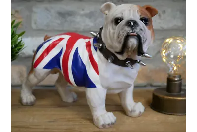 Standing British Bulldog Sculpture Ornament Gift | Resin • £29.95