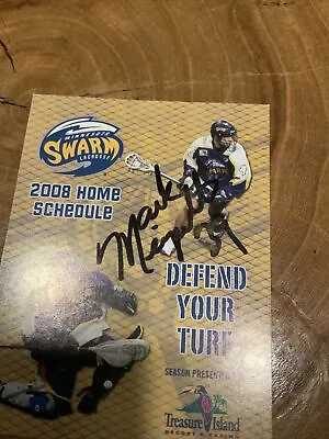 2008 Mark Miyashita Minnesota Swarm Lacrosse Autographed Schedule  NLL • $19.99