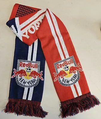 New York Red Bulls MLS MAJOR LEAGUE SOCCER Acrylic Knit Scarf  RUN WITH US  • $10