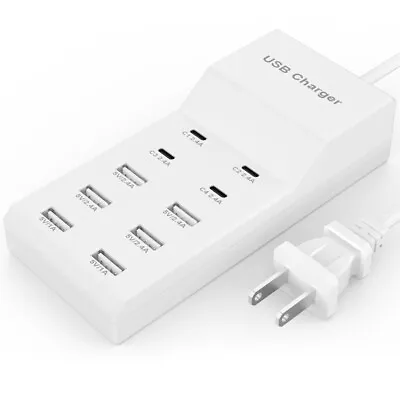 10-Port Multi USB C Charger Station Wall Type C Fast Charging Adapter For IPhone • $14.98