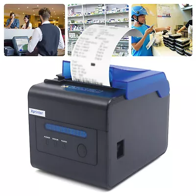 80mm Thermal Receipt POS Printer Auto Cutter USB COM LAN Port 300mm/s US • $109.26