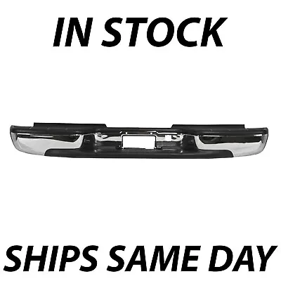 NEW Chrome Complete Rear Bumper For 1999-2007 Chevy Silverado Sierra 2500HD 3500 • $188.45