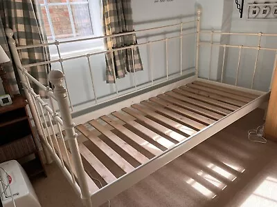 IKEA  Cream Metal Frame 3’ Single Day Bed • £25