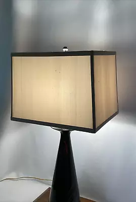 MCM Rectangle Drum Lamp Shade Table Bouillotte 13x10 50s 60s Mid Mod Beige Ivory • $19.94