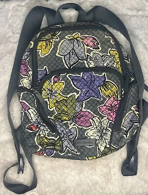 VERA BRADLEY ICONIC MINI BACKPACK  VINES  FLORAL RETIRED 14”  Pre Owned  • $16.99