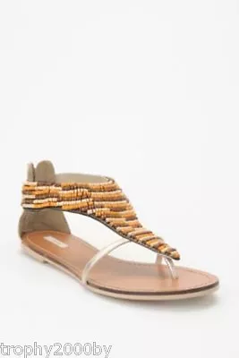 New Urban Outfitters Ecote Seed Bead Sandals Sz 8 • $18.99