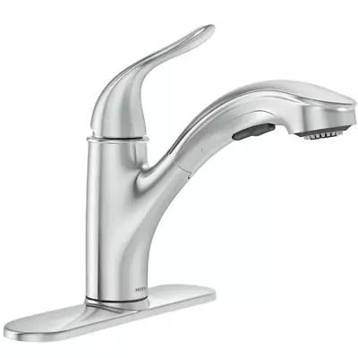 🆕 Moen 87557 Brecklyn One-Handle Pull-Out Sprayer Kitchen Faucet - Chrome  $179 • $74.97