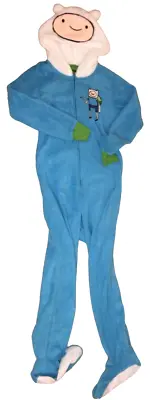 $49.99 • Buy Adventure Time Finn Union Suit Costume Cosplay Hooded Footed Pajama Onesie0!