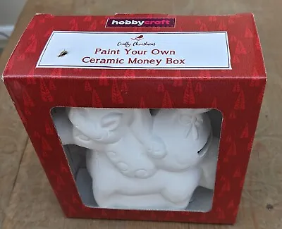 Hobbycraft Paint Your Own Ceramic Money Box Crafty Christmas Range - BNIB  • £4.99