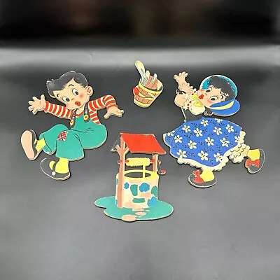 Vintage Wall Hangings Jack And Jill Nursery Rhyme Decor 1949 Dolly Toy Co Kitsch • $32