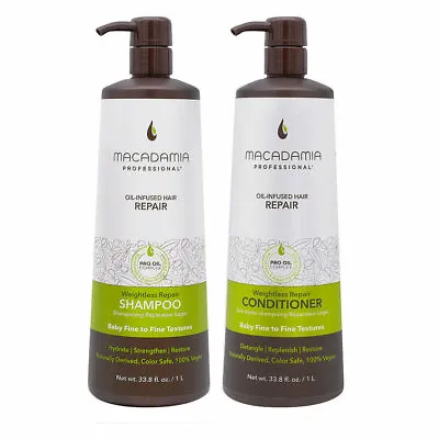 £46.99 • Buy Macadamia Weightless Repair Shampoo & Conditioner 1000ml
