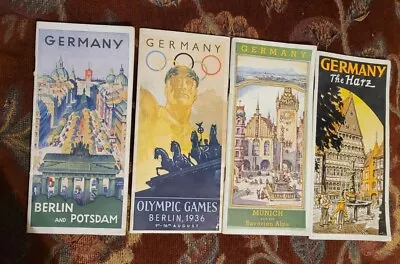 4 1936 Germany Travel Brochures Berlin Olympics Tourism Great Art • $140