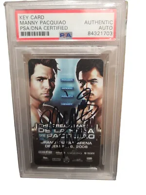 MANNY PACQUIAO Autographed Key Card PSA/DNA Authentic And Encased • $199