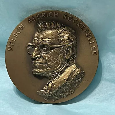 Nelson Rockefeller Vice Presidential Inaugural Medal Medallic Art Bronze • £48.25