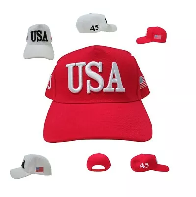 Patriotic USA 45Th President Hat One Size /US SELLER FAST SHIPPING • $5.99