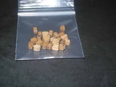 Vintage Wood Ship Model Fittings Parts 20 Walnut 7mm Double Blocks • $5.25