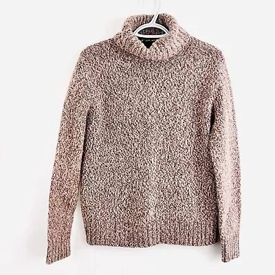 The Limited Brown Lambswool Angora Rabbit Fur Soft Turtleneck Earthy Sweater Med • $24