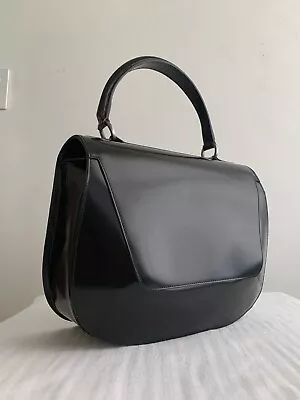 MARNI Large Patent Leather Trunk Satchel Bag W/ Cross Body Shoulder Strap • $210