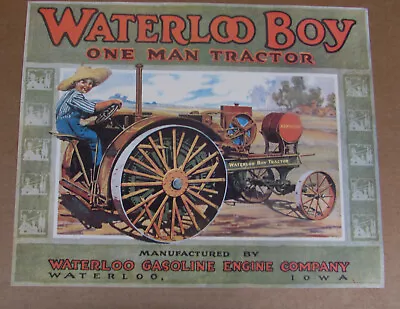 Vintage John Deere Waterloo Boy Advertising Poster Repro • $23.50