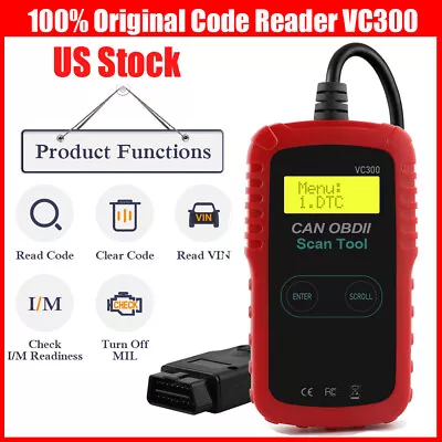 Viecar VC300 Code Reader OBD2 Car Check Engine Light Fault Codes Diagnostic Tool • $14.99