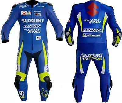 Suzuki Ecstar Motorcycle Leather Riding Suit Motorbike Racing Suit MotoGp • $399.98