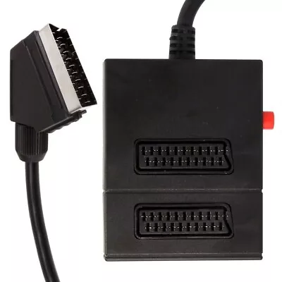 2 Way Scart Switch Box Splitter Adaptor Adapter Tv Extension Lead Cable Wire • £4.95
