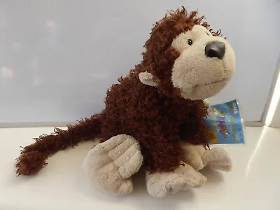 GANZ Webkinz Cheeky Monkey Chimp Brown Curly Plush Toy NEW Secret Code VideoGame • £21.95