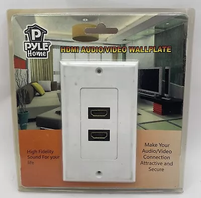 Pyle Home PHDMF2 Dual HDMI Wall Plate -  White New Sealed • $12