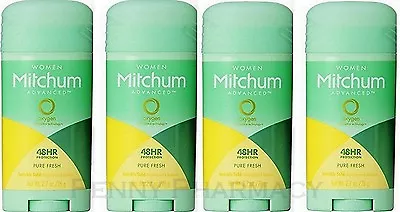 Mitchum Women Antiperspirant / Deodorant PURE FRESH Solid 2.7oz (4 Pack) Yellow/ • $25.49