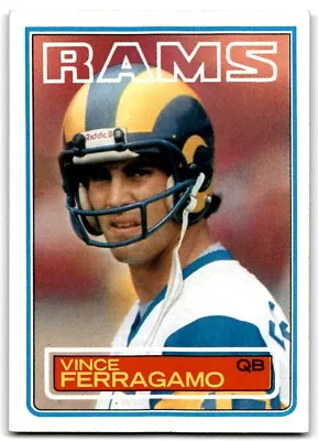 Vince Ferragamo 1983 Topps Football #90 Los Angeles Rams • $0.99