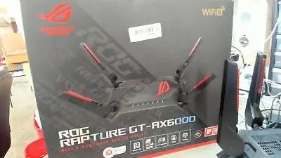 ASUS (GT-AX6000) ROG Rapture WiFi 6 AX Gaming Router Dual 2.5G WAN/LAN Ports-- • $202.99