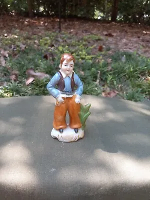 Vintage Hand Painted 4 Inch Porcelain Cowboy  • $12