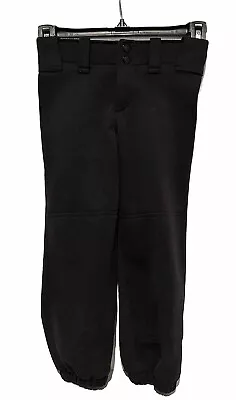 Mizuno Performance Girls Softball Pants Black With Quilted Padding Youth Small • $12