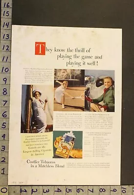 1938 Camel Sport Women Tennis Spalding Waburton Rockefeller Gigarette Ad Xi17 • $24.95