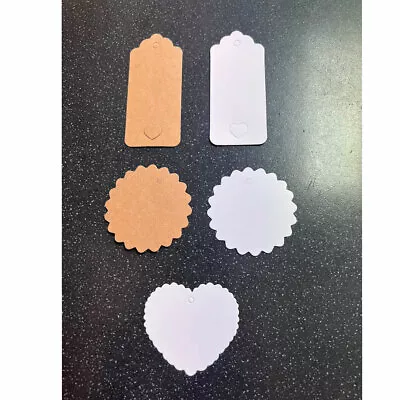 £2.99 • Buy 100 UnStrung Kraft Tags Swing Price Tickets Jewellery Labels