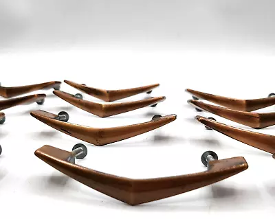 1 Copper Chevron Drawer Pulls V-Shape Cabinet Handles Atomic Amerock Boomerang • $14.99