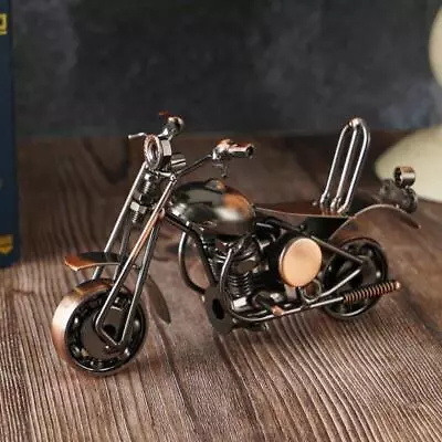 Retro Iron Art Motorcycle Model Ornament Harley Motorcycle Figurine Sculpture • $14.99