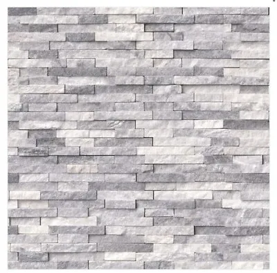 🔴MSI Alaska Gray Splitface 12 In. X 12 In. X 10 Mm Textured Marble Mosaic Tile • $109.99