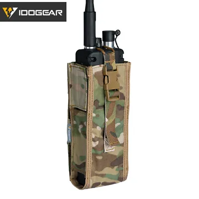 IDOGEAR Tactical Radio Pouch For Walkie Talkie Holder MOLLE PRC148/152 Paintball • $17.01