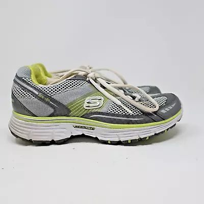 Skechers Women's Tone-Ups Fitness Walking Shoes Sneakers Lime Green Gray Sz 6.5 • $13.64