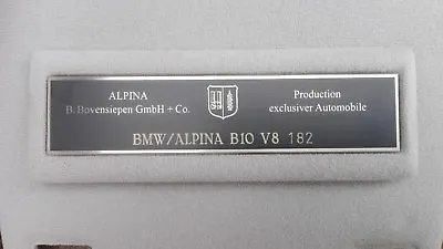 BMW 5-series E39 530i 535i 540i Touring ALPINA B10 V8 Production ID Plate • $359